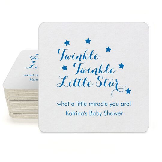 Twinkle Twinkle Little Star Square Coasters
